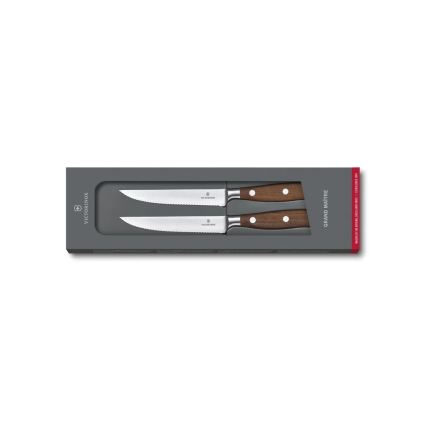 Victorinox - Комплект от 2 ножа за стек GRAND MAITRE, 12 см, с кленови дръжки