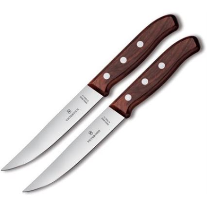 Victorinox - Комплект от 2 стейк ножа WOOD 14 см, клен