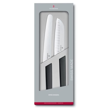 Victorinox - Комплект от 2 кухненски ножа SWISS MODERN, черен