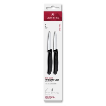 Victorinox - Комплект от 2 кухненски ножа за зеленчуци SWISS CLASSIC, 8 см, черни