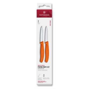 Victorinox - Комплект от 2 кухненски ножа за зеленчуци SWISS CLASSIC, 8 см, оранжеви