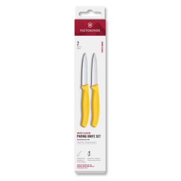 Victorinox - Комплект от 2 кухненски ножа за зеленчуци SWISS CLASSIC, 8 см, жълт
