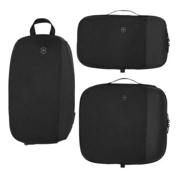 Victorinox - Комплект от 3 пътни органайзера Travel Essentials, черен