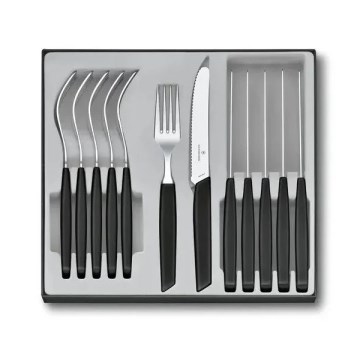 Victorinox - Комплект прибори SWISS MODERN, 12 части, черен