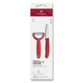 Victorinox - Комплект кухненски нож с белачка SWISS CLASSIC червен