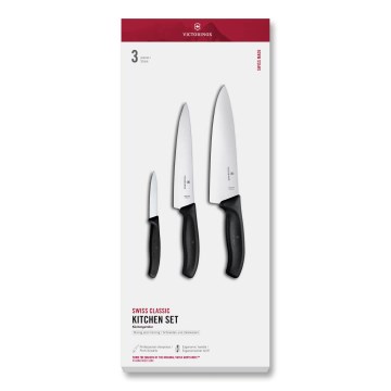 Victorinox - Комплект кухненски ножове SWISS CLASSIC, 3 бр., черен