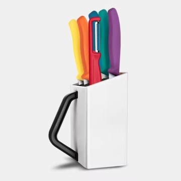 Victorinox - Комплект кухненски ножове SWISS CLASSIC в стойка, 7 части, пъстри цветове