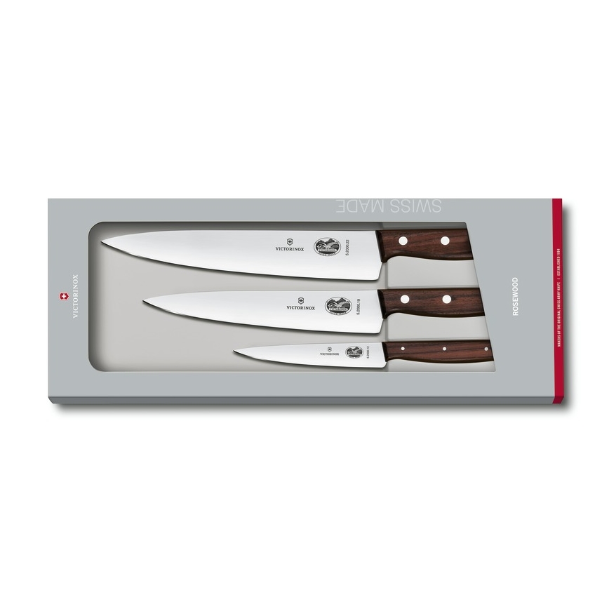 Victorinox - Комплект кухненски ножове WOOD, 3 бр., клен