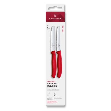 Victorinox - Комплект кухненски ножове за зеленчуци SWISS CLASSIC 11 см, 2 бр., червен