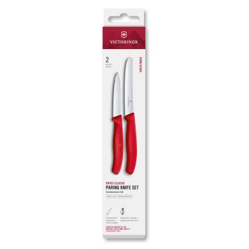 Victorinox - Комплект кухненски ножове за зеленчуци SWISS CLASSIC, 2 бр., червен