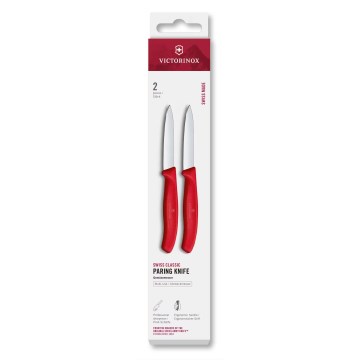 Victorinox - Комплект кухненски ножове за зеленчуци SWISS CLASSIC 8 см, 2 бр., червен