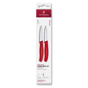 Victorinox - Комплект кухненски ножове за зеленчуци SWISS CLASSIC 8 см, 2 бр., червен