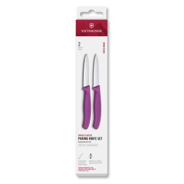 Victorinox - Комплект кухненски ножове за зеленчуци SWISS CLASSIC, 8 см, 2 бр., лилав