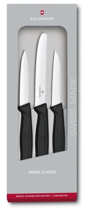 Victorinox - Комплект кухненски ножове за зеленчуци 3 бр. черен