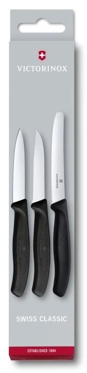 Victorinox - Комплект кухненски ножове за зеленчуци 3 бр. черен