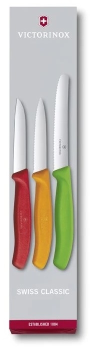 Victorinox - Комплект кухненски ножове за зеленчуци 3 бр. микс от цветове