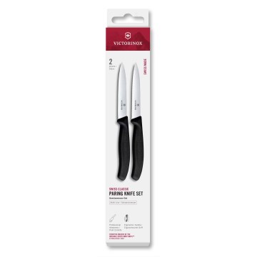 Victorinox - Комплект кухненски ножове за зеленчуци SWISS CLASSIC 10 см, 2 бр., черен