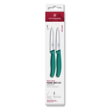 Victorinox - Комплект кухненски ножове за зеленчуци SWISS CLASSIC 10 см 2 бр. тюркоазен