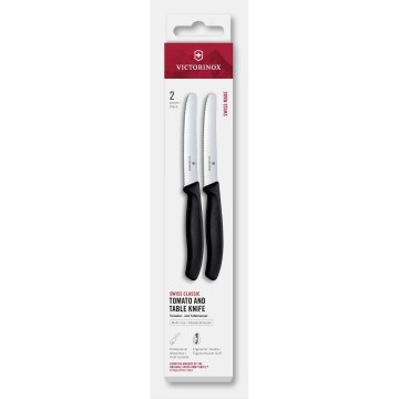 Victorinox - Комплект кухненски ножове за зеленчуци SWISS CLASSIC, 11 см, 2 бр., черен