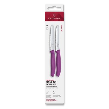 Victorinox - Комплект кухненски ножове за зеленчуци SWISS CLASSIC, 11 см, 2 бр., лилави