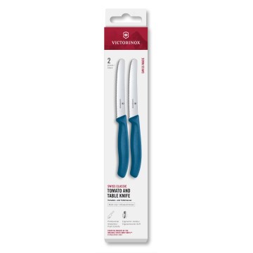 Victorinox - Комплект кухненски ножове за зеленчуци SWISS CLASSIC, 11 см, 2 бр., син