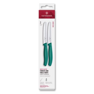 Victorinox -Комплект кухненски ножове за зеленчуци SWISS CLASSIC 11 см, 2 бр., тюркоазен