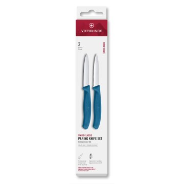 Victorinox - Комплект кухненски ножове за зеленчуци SWISS CLASSIC, 8 см, 2 бр., сини