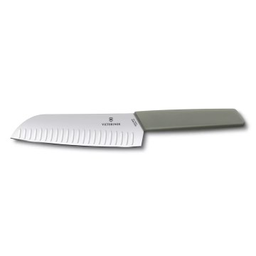 Victorinox - Кухненски нож Santoku SWISS MODERN 17 cm зелен