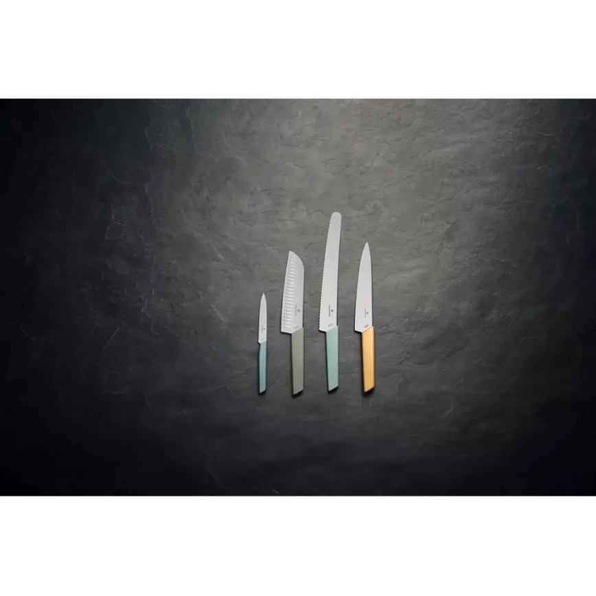 Victorinox - Кухненски нож Santoku SWISS MODERN 17 cm зелен