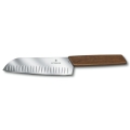 Victorinox - кухненски нож Santoku SWISS MODERN 17 см, дръжка от орех