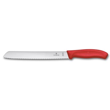 Victorinox - кухненски нож за хляб SWISS CLASSIC, 21 см, червен