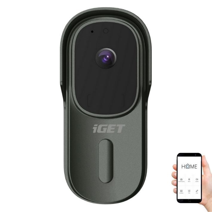 Видео звънец за врата със сензор за движение Full HD 1080p 5200 mAh IP65 Wi-Fi антрацит