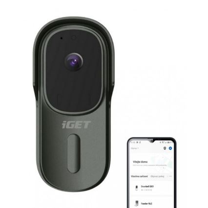 Видео звънец за врата със сензор за движение Full HD 1080p 5200 mAh IP65 Wi-Fi антрацит