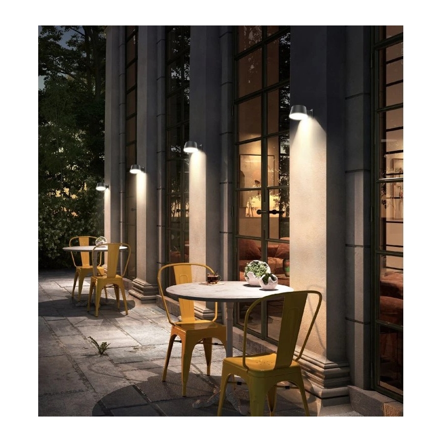 Viking - Димируема соларна стенна LED лампа със сензор LED/1W/3,7V IP44 4000K 2000 mAh