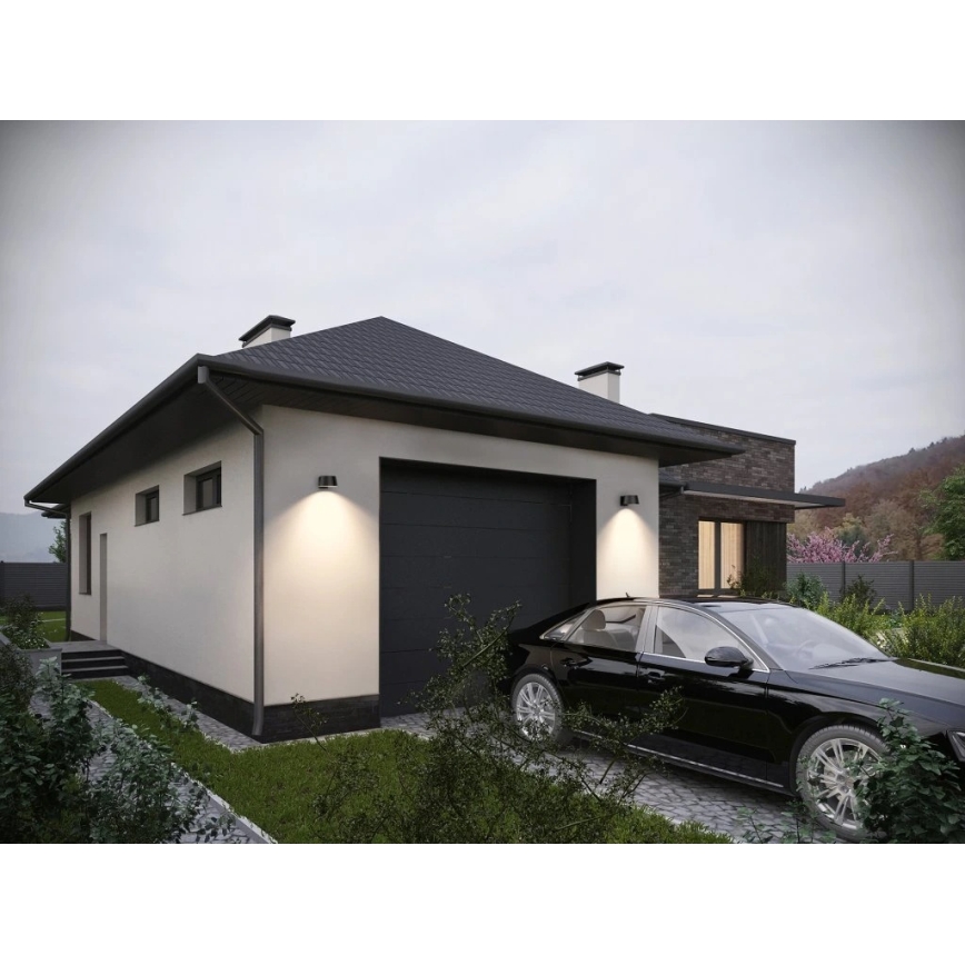 Viking - Димируема соларна стенна LED лампа със сензор LED/1W/3,7V IP44 4000K 2000 mAh