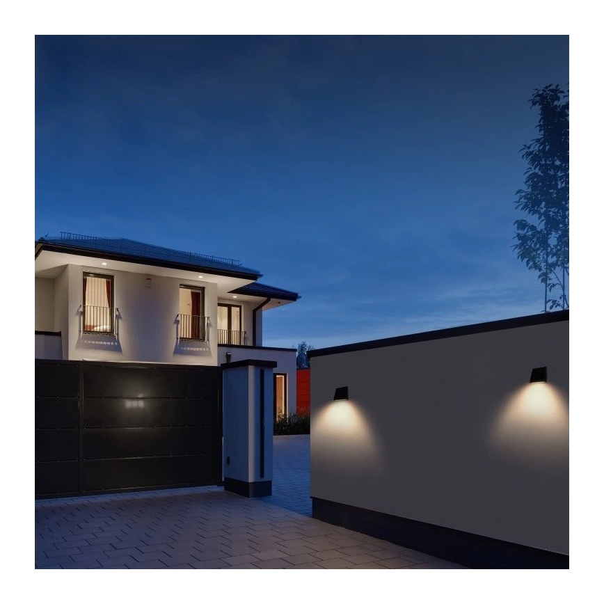 Viking - LED соларна стенна лампа с датчик и възможност за димиране LED/2W/3,7V IP54 4000K 2000 mAh