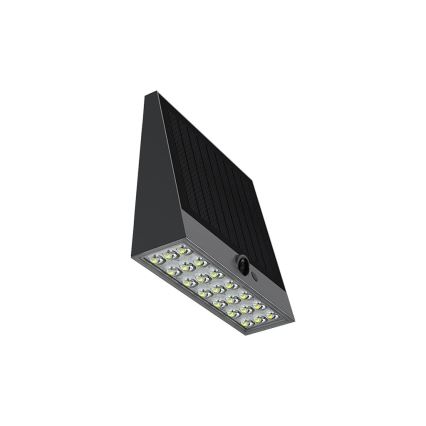 Viking - LED соларна стенна лампа с датчик и възможност за димиране LED/2W/3,7V IP54 4000K 2000 mAh