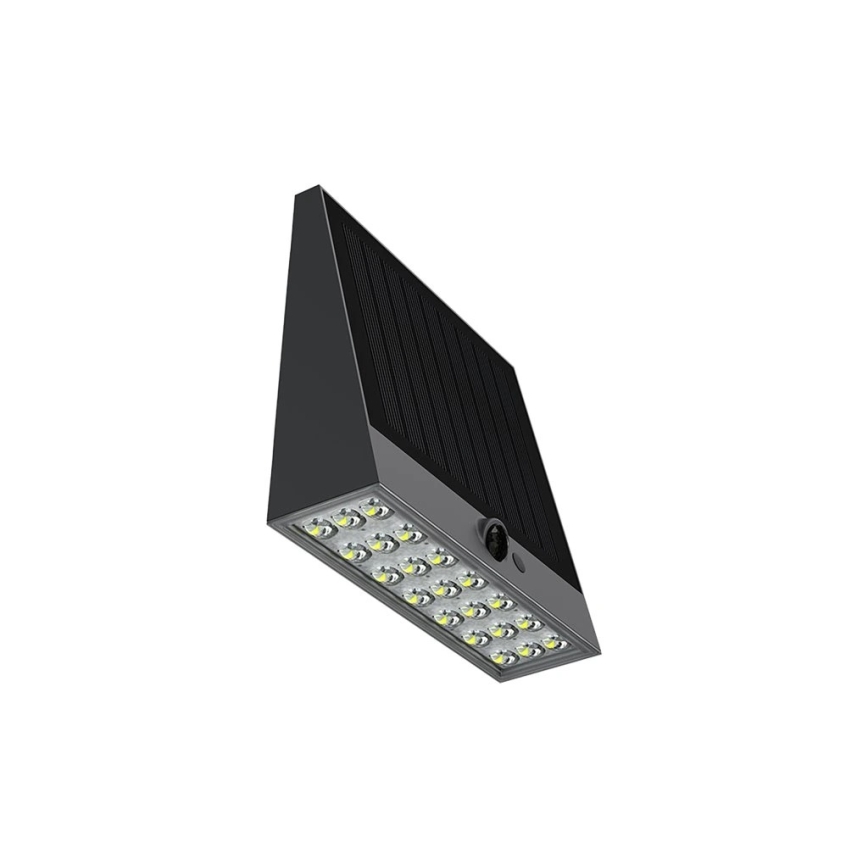 Viking - LED соларна стенна лампа с датчик и възможност за димиране LED/2W/3,7V IP54 4000K 2000 mAh