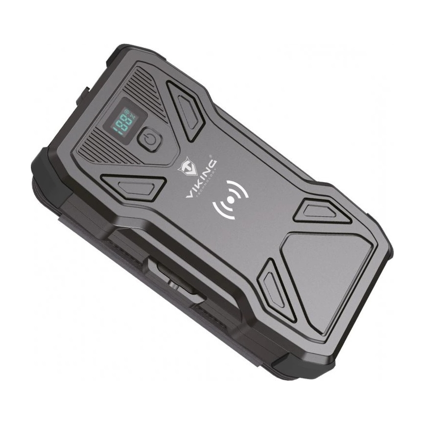 Viking - външна батерия с LED фенер, безжично зареждане и соларен панел Power Delivery 22,5W/20000 mAh