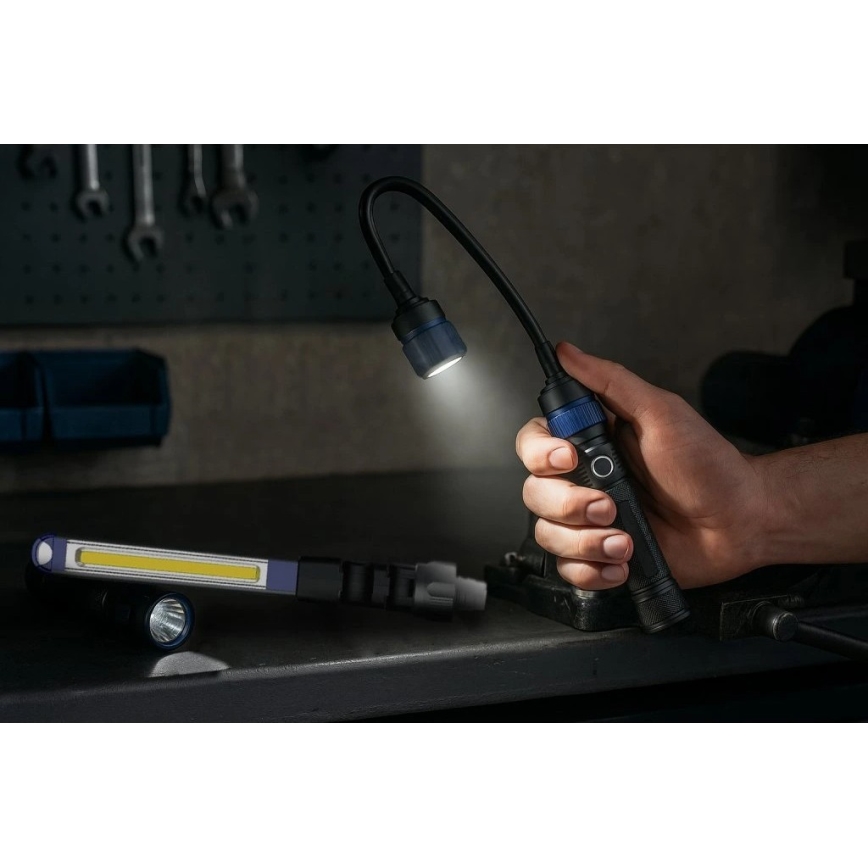 Viking - Регулируем акумулаторен LED фенер 3 в 1, 5V, IPX4, 380 lm, 2200 mAh