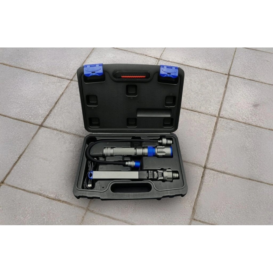 Viking - Регулируем акумулаторен LED фенер 3 в 1, 5V, IPX4, 380 lm, 2200 mAh