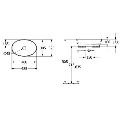 Villeroy & Boch 43884801 - Мивка за плот ARTIS 48x32,5 см керамика/бял