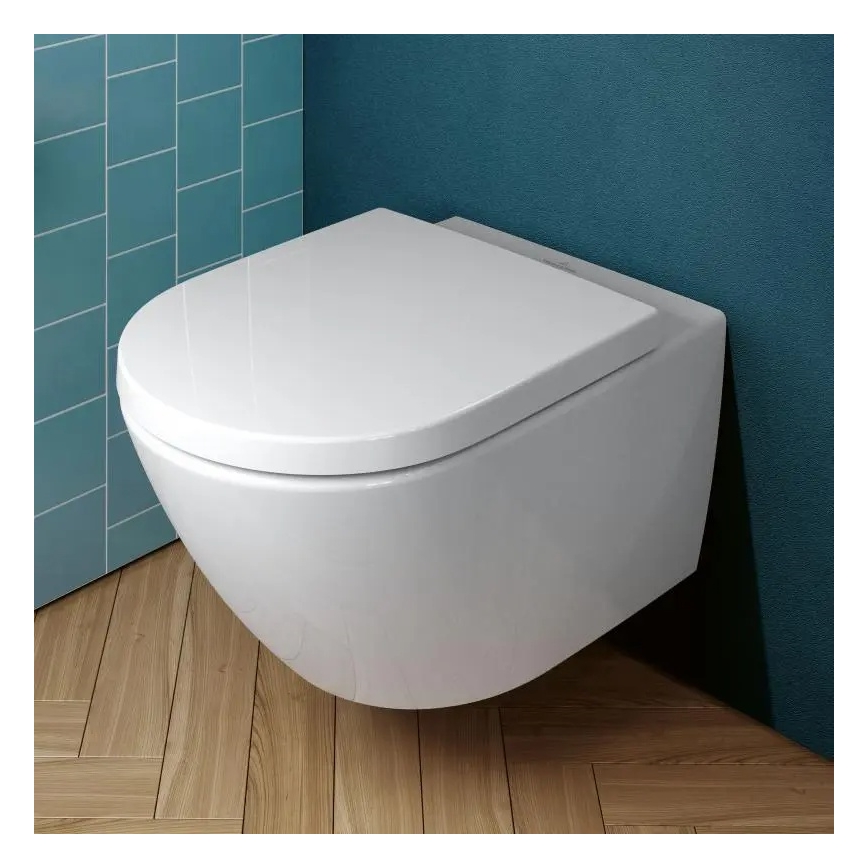 Villeroy & Boch 4670TS01 - Подвесно WC с тоалетна седалка SoftClose SUBWAY 3.0, керамика/бяла