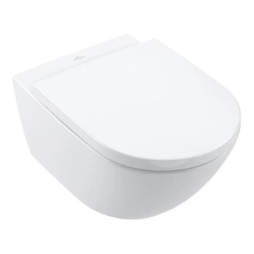 Villeroy & Boch 4670TSR1 - Подвесна тоалетна чиния SUBWAY 3.0 с тоалетна седалка SoftClose, керамика/бяла