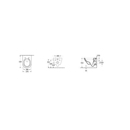 Villeroy & Boch 4694C001 - Подвесна тоалетна чиния ARCHITECTURA керамика/бяла