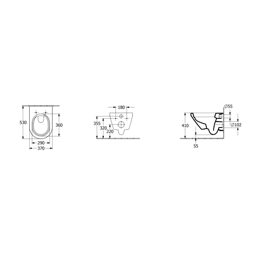 Villeroy & Boch 4694CL01 - Подвесен WC с тоалетна седалка SoftClose ARCHITECTURA керамика/бяла
