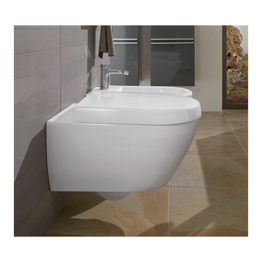 Villeroy & Boch 540000R1 - Стенно биде SUBWAY 2.0 37x56,5 cm керамика/бяло