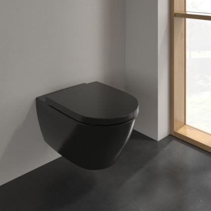 Villeroy & Boch 5614R0R7 - Подвесна тоалетна чиния SUBWAY керамика/черна