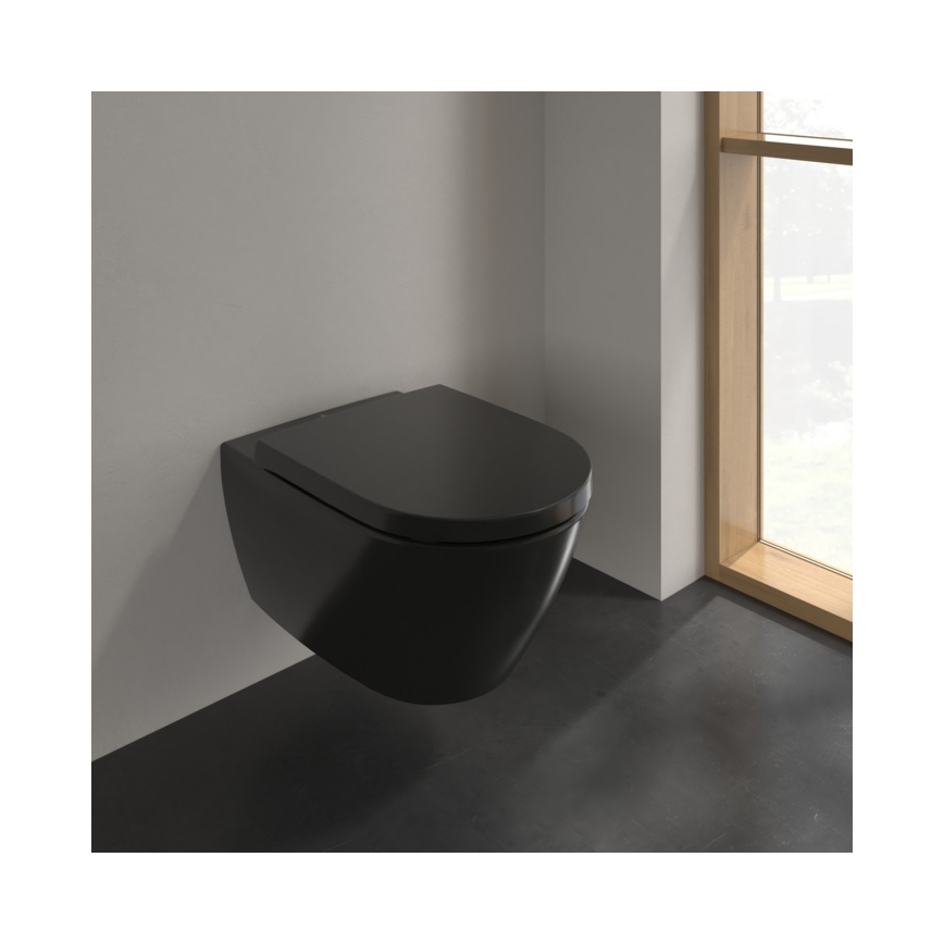 Villeroy & Boch 5614R0R7 - Подвесна тоалетна чиния SUBWAY керамика/черна