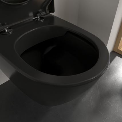 Villeroy & Boch 5614R0R7 - Подвесна тоалетна чиния SUBWAY керамика/черна